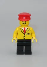LEGO Train Railway employee worker yellow minifigure 4559 4565 4532 2126 2150
