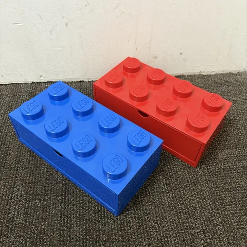 LEGO 8 Stud Storage Drawer Brick Box Lot Red Blue Organizer Room Copenhagen￼