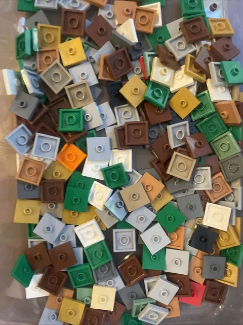 87580 LEGO Plate Modified 2x2 Groove 1 Stud Center Jumper Lot As Pictured