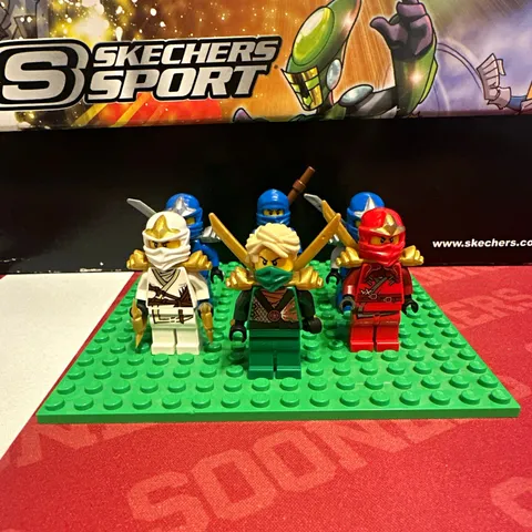 LEGO NINJAGO Ninja Minifigure Lot of 6 w/ Weapons