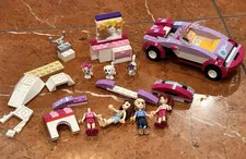 LEGO EMMA'S SPORTS CAR 41013 FRIENDS PUPPY MINI FIGURINES MIXED LOT EUC