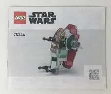 Lego 75344 Boba Fett's Starship Microfi Instruction Manual Book Only - No Bricks