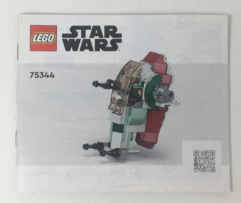 Lego 75344 Boba Fett's Starship Microfi Instruction Manual Book Only - No Bricks