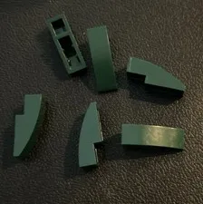 LEGO 50950 Dark Green Slope Curved 3 x 1 Lot 6