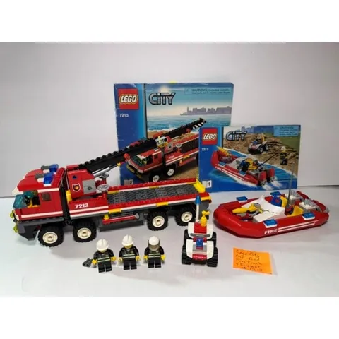 Lego City Off-Road Fire Truck & Fireboat #7213 missing a couple stickes