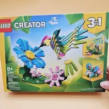 LEGO Creator 3 in 1 Wild Animals Colorful Hummingbird 31384 312pcs NEW SEALED🐦