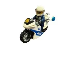LEGO Minifigure Police Motorcycle & Policewoman Figure - Fast Shipping