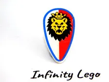 LEGO Vintage 1995-97 White Shield Long with Royal Knights Lion (2586 82338) x1