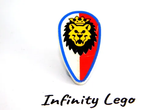 LEGO Vintage 1995-97 White Shield Long with Royal Knights Lion (2586 82338) x1