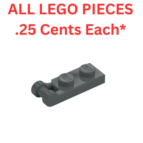LEGO Plate 1x2 with End Bar Handle Dark Bluish Gray 60478 - Genuine LEGO Parts