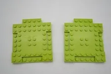 Lego Set of Lime Green 8x8 Baseplates with Indents and Extension, 15624 (028-55)