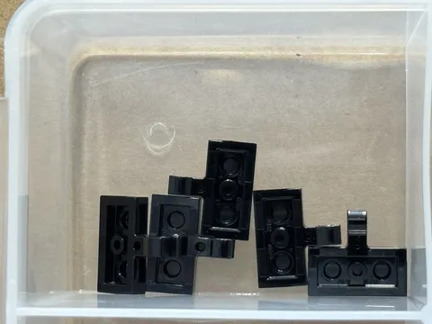 LEGO Parts - Black Plate 1 x 2 with Clip on Side - No 11476 - QTY 5