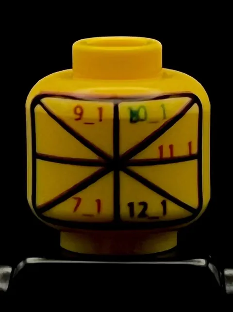 Lego Printer Alignment Rare Minifigure Head Misprint Test Print Prototype Error