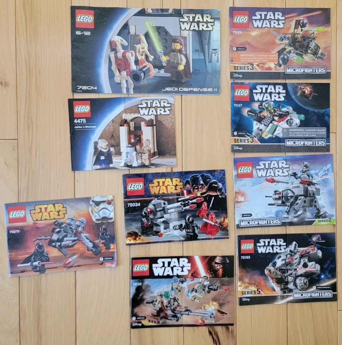 9x LEGO Star Wars Instruction Books Booklet Mega Lot Manuals Microfighter Jabba