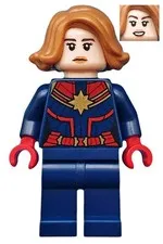 LEGO® Minifigure Super Heroes sh0555 Captain Marvel (Carol Danvers) Medium Nouga
