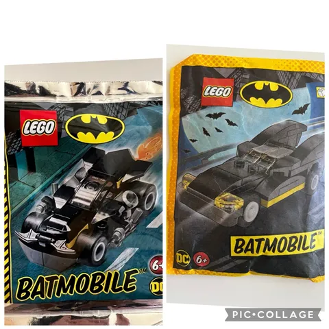 LEGO DC Comics Super Heroes: Batmobile (212219) Lot- New Foil & Paper Packs x2