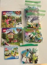Lego Friends LOT COMPLETE W MANUALS 41422 Panda Jungle 41679 Forest house 41697