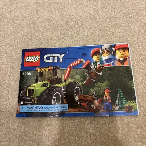 LEGO City 60181 Forest Tractor Toy Truck Set Instruction Manual Booklet