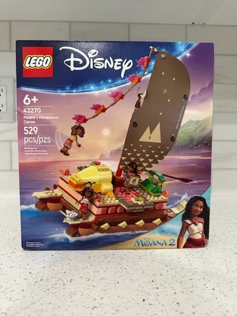 LEGO 43270 Disney Princess: Moana's Adventure Canoe Sealed New in Box 529 Pieces