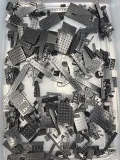 1 lb. Bulk Mixed Black Legos - standard blocks and unique pieces (Lot K)