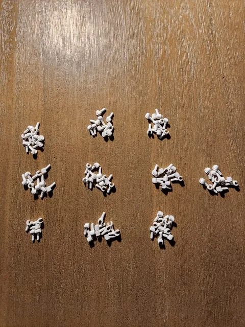 Lego Lot of 100 White colored mini figure hands New Condition Custom Built Lot