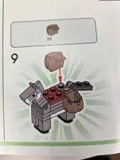 Lego Minecraft Donkey Animal Minifigure Minedonkey02 1t
