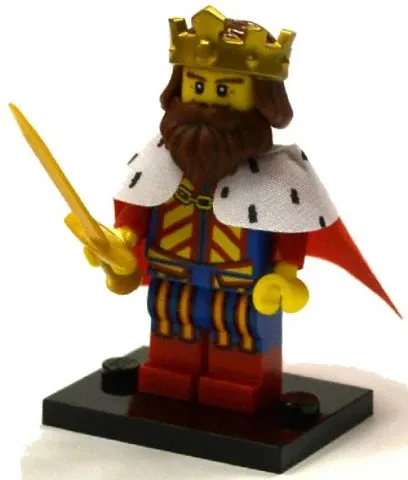 LEGO® Minifigure col13-1 Classic King Series 13 Complete set w/Stand & Acces