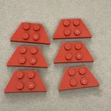 Lego 2450 Scarlet or Brick Red Replacement Parts Pieces Lot of 6