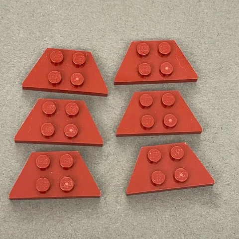 Lego 2450 Scarlet or Brick Red Replacement Parts Pieces Lot of 6