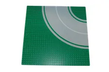 Lego® Street Base Plate Pad 32x32 Curve without Footway GREEN