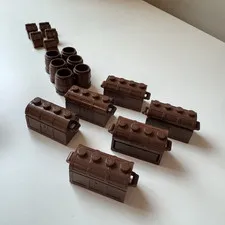 Vintage LEGO Pirates Cargo Lot 6 Treasure Chests 6 Barrels 5 Backpacks