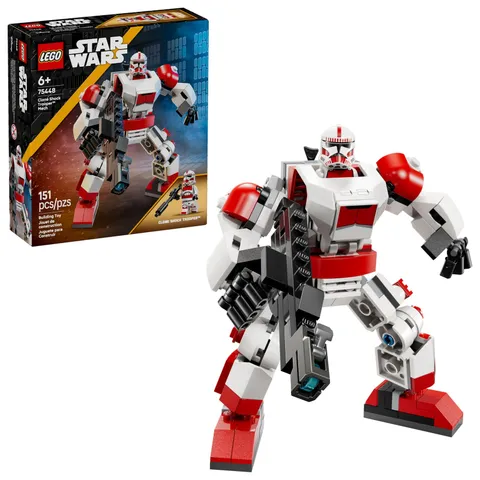 LEGO Star Wars Clone Shock Trooper Mech Building Toy for Boys & Multicolor