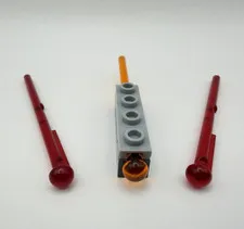 LEGO Projectile Launcher 1 x 4 Spring Shooter 15301c01 x2 with 3 Missiles