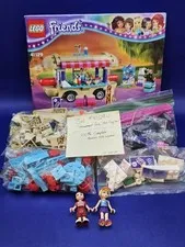 Lego Friends 41129 Hot Dog Food Truck & Photo Booth COMPLETE w Minifigs + Manual