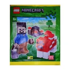 LEGO Minecraft Steve Minifigure and Mooshroom Paper Bag Foil Pack Set 662407