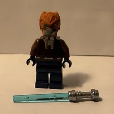 LEGO Star Wars Plo Koon Minifigure sw0198 w/ Blue Lightsaber Clone Wars Genuine