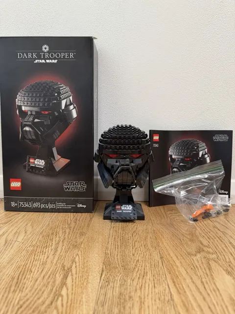 LEGO Star Wars: Dark Trooper Helmet (75343) 100% Complete W Box & Instructions