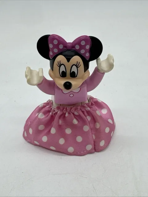 Lego Duplo Minnie Mouse Figure PINK with PINK POLKA DOT SKIRT