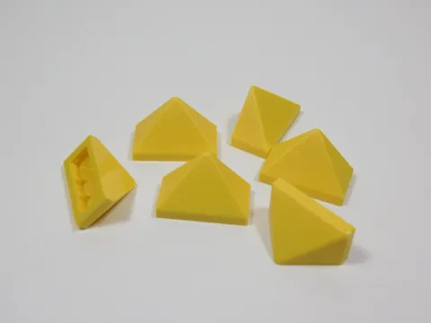 LEGO 6 Yellow 2x1 Triple Peak Slopes S0