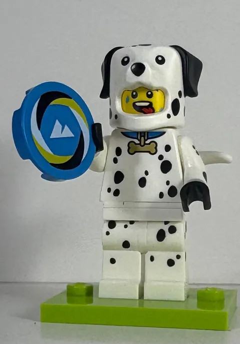 Lego Min Fig~Series 28~71051~Dalmation Dog with Frisbee~Complete