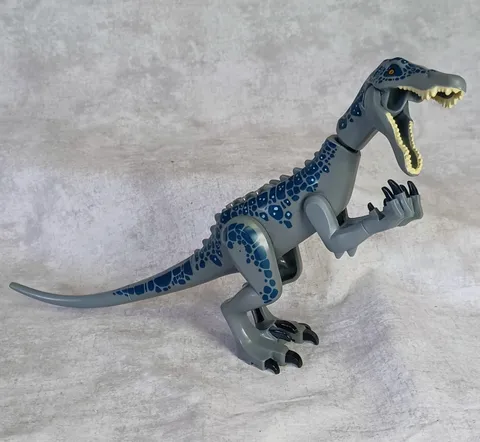 LEGO Jurassic World Baryonyx Dinosaur Figure BARYONYX01 from Set 75935 Gray Blue
