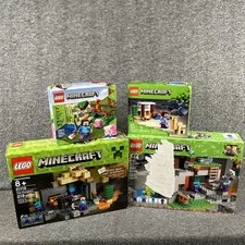 LEGO Minecraft Lot 21119 21141 21177 21251 Sealed NIB Retired 4 Set Bundle