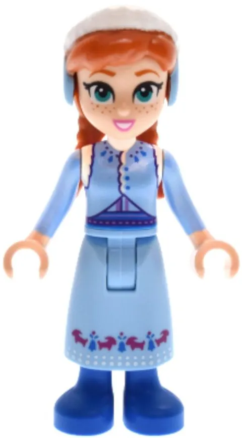 LEGO® Minifig dp210 - Anna - Bright Light Blue Skirt and Coat