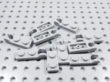 LEGO Lot of 10 Light Bluish Gray 1x2 Plates w/ Hinges BC