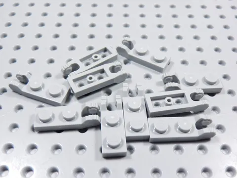 LEGO Lot of 10 Light Bluish Gray 1x2 Plates w/ Hinges BC