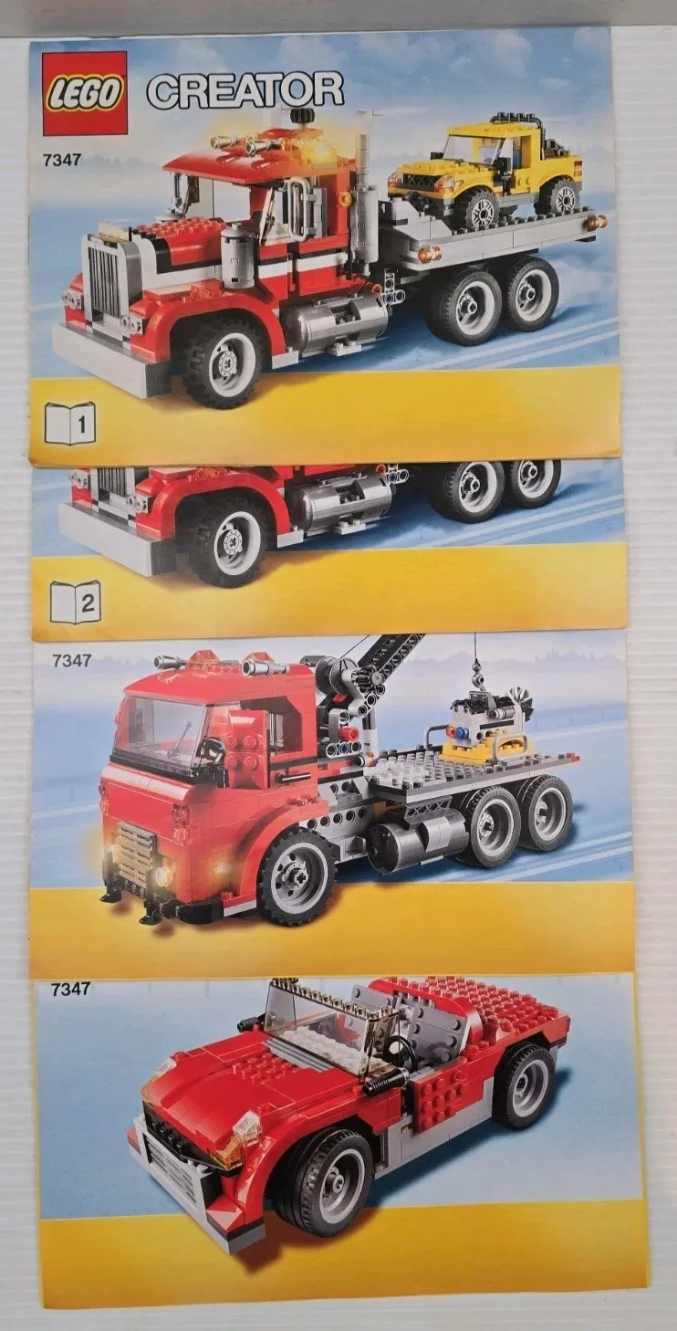 LEGO Creator 7347 Creator 3 In 1 Flatbed Truck Instruction Manuals Only