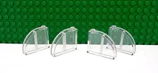 Lego 4 Trans Clear 4x1x2 2/3 Curved Smooth Slope brick block NEW