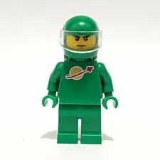 LEGO Classic Space Minifigure Green Spaceman/Astronaut w/ Helmet & Air Tanks
