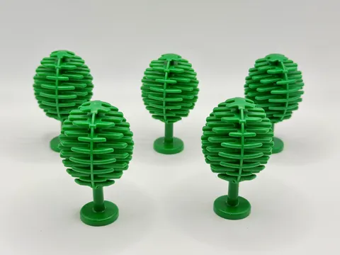 Lego Lot of 5 Green Plant, Tree Round inv.570