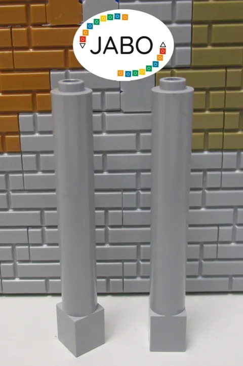 (A14/1/1) LEGO 2x 43888 Column Support Pillar 1x1x6 new light grey